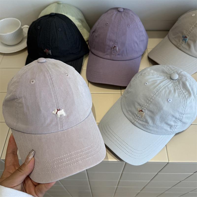 Cartoon cute puppy cap children spring and summer simple versatile soft top embroidery baseball cap cap