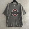 Blau 84 NCAA Ohio State Herren T-Shirt Grau Grafik Kurzarm Rundhals
