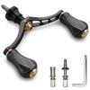 HEIGHTEN Reel Handle Gourd Series Carbon Knob For SHIMANO DAIWA Spinning Reels 80mm Black Gold HT19203