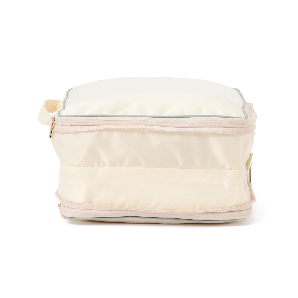 Franc Franc Japan Bi Color Satin CoMpression Organizer Mint Ivory M