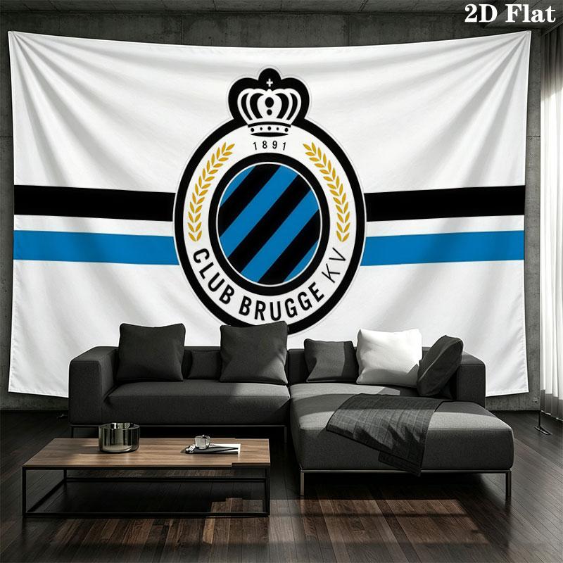 Club Brugge Wall Tapestry, Aesthetic Printed Fabric Blanket, Suitable for Bedroom, Living Room, and Home Decor.