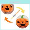 Adorable Reversible Pumpkin Plush Toy Perfect Halloween Gift Customizable Doll