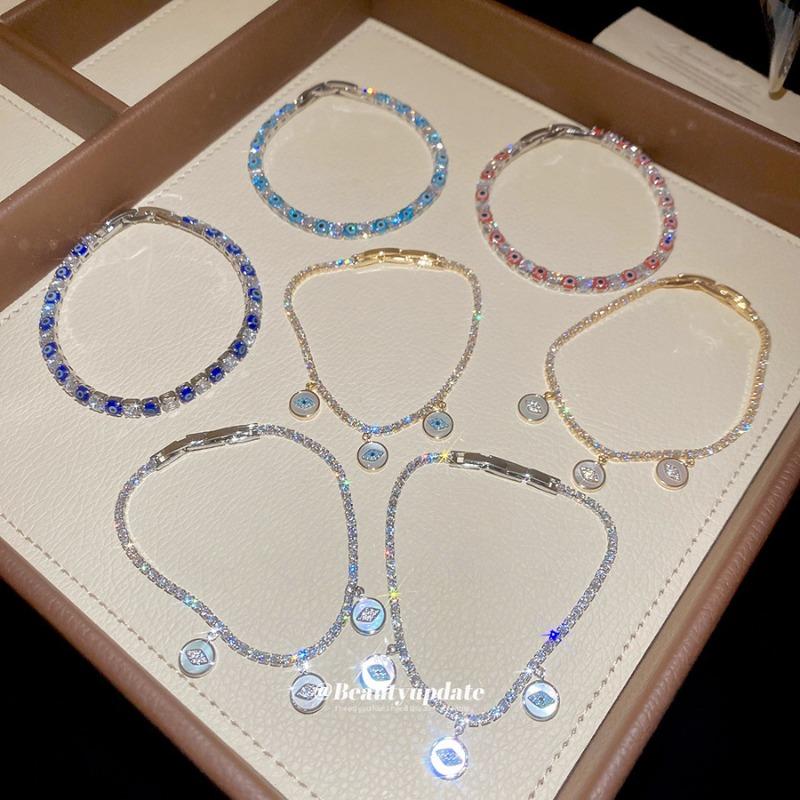 Simple Zircon Eye Round Bracelet Light Luxury High-end Bracelet Fashion Exquisite Personalized Jewelry Women