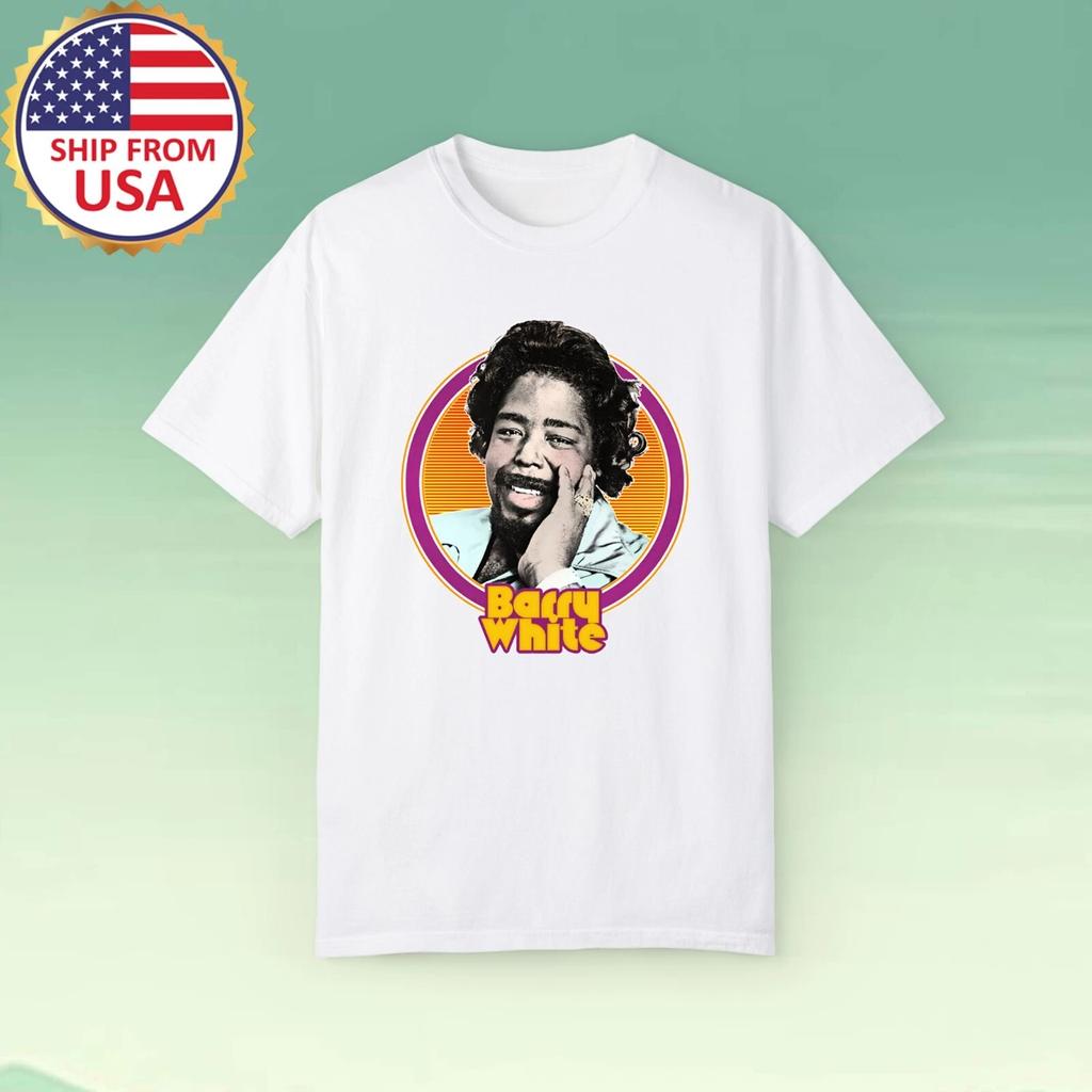 Barry White Men's White Size S-5XL