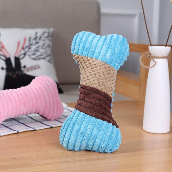 Bone Shape Wear-resistant Teether Dog Pillow Puppy Interaction Toy Supplies