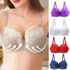 Women's Plus Size Push Up Bra Sexy Floral Lace Full Coverage Underwired Bra Padded Supportive Everyday Bra for Heavy Breast