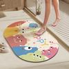 Diatom Mud Floor Mat Cartoon Little Monster Bathroom Anti Slip Mat Toilet Bathroom Door Absorber Mat
