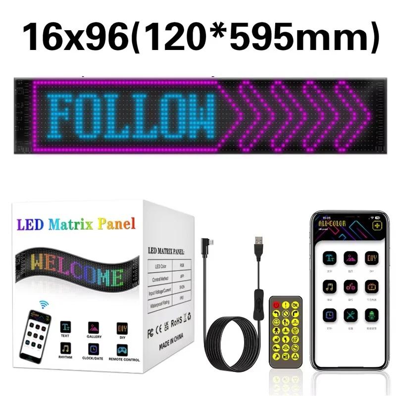 Devil's Eye Light Programmable Led Windshield Display for Car Truck LED Matrix Panel Bluetooth App Remote Control Custom Animate