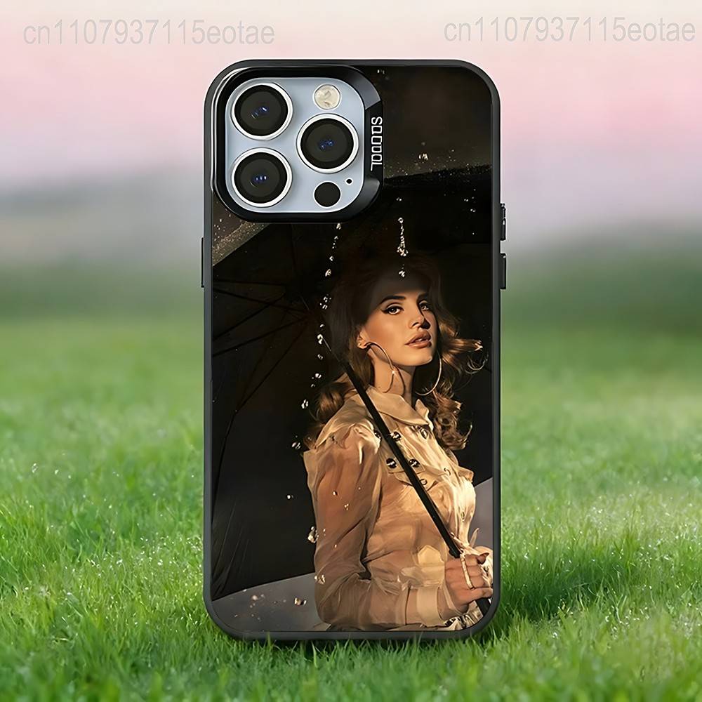 L-Lana Del Rey Sängerin Schwarze Handyhülle Kompatibel mit iPhone 17 16 15 14 13 12 11, Pro, Max, Plus, E, Air, Mini