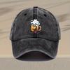 Retro Baseball Cap with Beer Glass Pattern Adjustable Lightweight Casual Hat Suitable for Gifts or Daily Wear,
