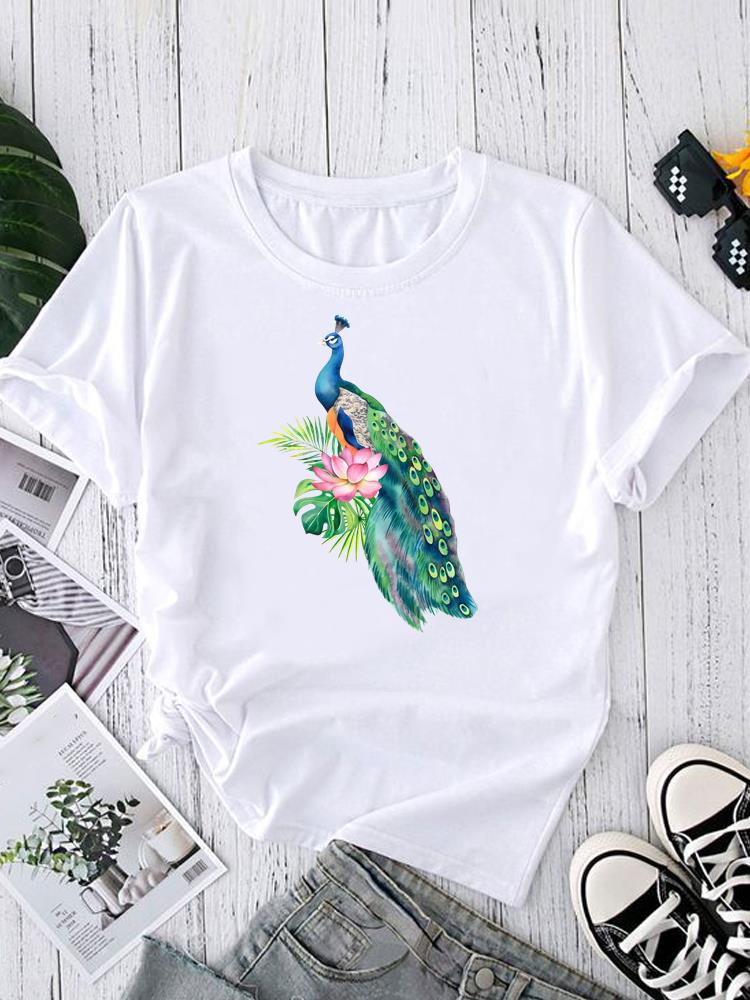 (Asian Size) cartoon trend Women's Clothing T Graphic Female Top O-neck Tee Fashion Print Casual Short Sleeve T-shirts