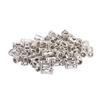 50 Pcs Beard Beads Dark Silver Tubular Porous Alloy Beard Beads Beaded DIY Hand Made Metal Spacer