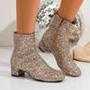 2025 Neue Damen Kurzstiefel Große Größe Luxusmarken Schuhe Damen Bequeme Stiefel Outdoor Mode Reißverschluss Party Stiefeletten Damen
