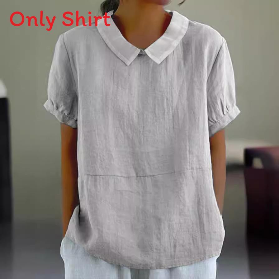 Casual Cotton Short Sleeve Shirt With 3d Pattern For Summer Wear