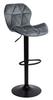 Sevilla Adjustable Stool, Gray, Velvet BL