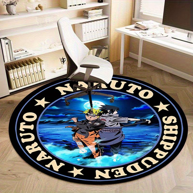1 Stück Naruto Shippuden Anime Thema Runder Teppich - Heimdekoration, Runde Büromatte, Outdoor-Teppich Geschenk für FansRC2768