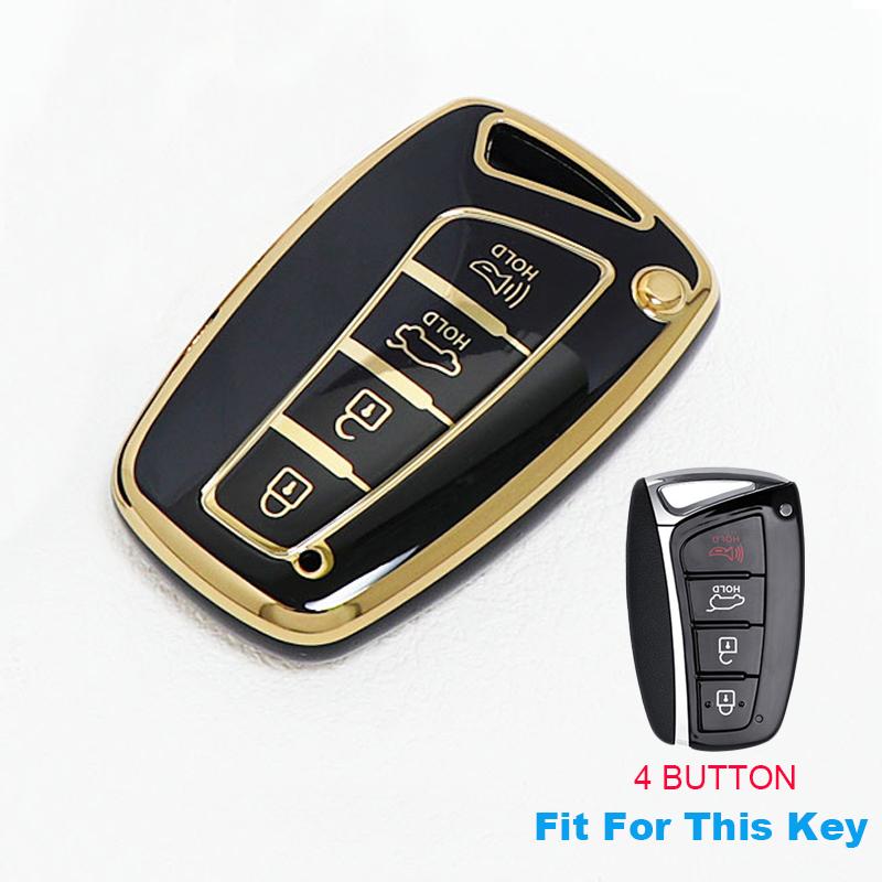 TPU Pokrowiec na Kluczyk z Pilotem Uchwyt Fob Dla Hyundai Grandeur HG Sedan Genesis IX45 EQUUS Azera G80 Santa Fe 3DM Grand SantaFe 2018