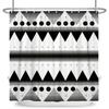 Geometric Pattern Shower Curtain Modern Minimalist Waterproof Bath Curtain Bathroom Decor Polyester Fabric With Hooks Included