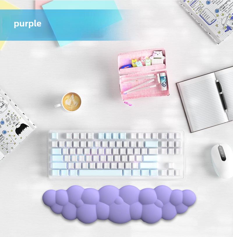 Hot Sale Solid Color Memory Foam Keyboard Wrist Support for Desktop Typing
