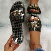 Fashion Women Slippers Summer Fashion Flat Sandals Women Slippers Metal Chain Beach Flip Flops Plus Size Slides Women Zapatos De Mujer