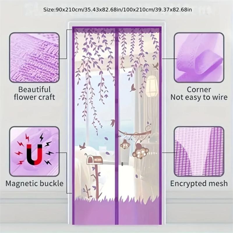 Mosquito Magnetic Screen Door Curtain Net Anti Bug Fly Insect Partition Curtain Mesh Summer Indoor Automatic Closing Door Screen