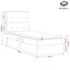 LED Storage Bed with Mattress Taupe 90 X 200 Cm Fabric
