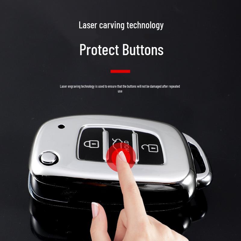 Full-Coverage Key Case for Hyundai Elantra, Mingtu, Reina, Elantra Ix35, Verna, and Tucson Models