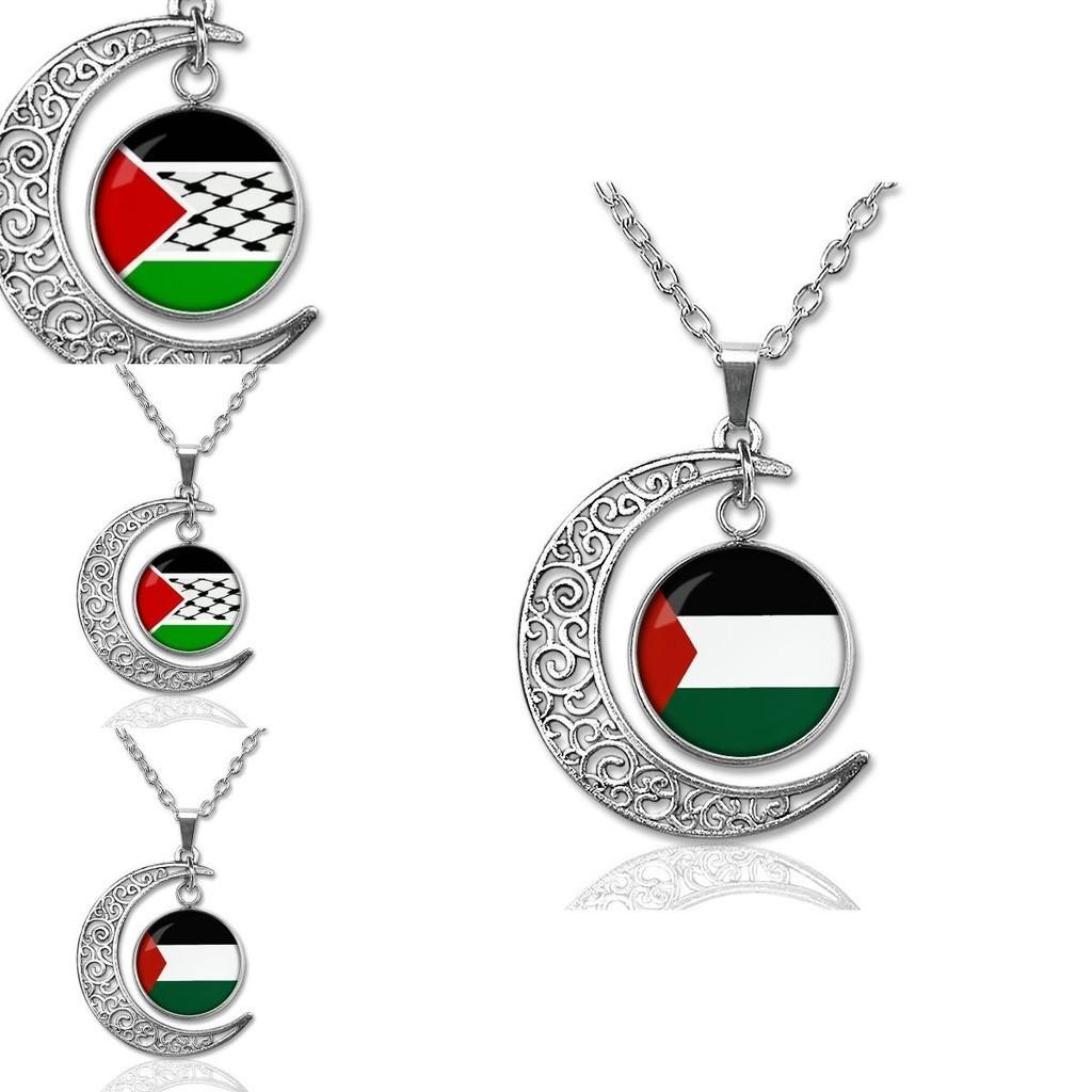 2023 Spring Season Vintage Jewelry Alloy Pendant Necklace With Hollow Moon Design 15g