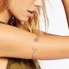 7Pcs/Set Bohemian Style Open Design Cuffs Metal Arm Bracelets Adjustable Stackable Arm Electroplated