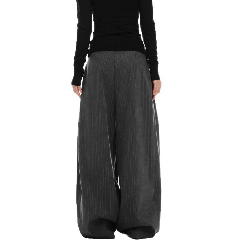 High-Waisted Pleated Wide-Leg Trousers Women Men Comfortable Loose Fit Casual Pants 2025