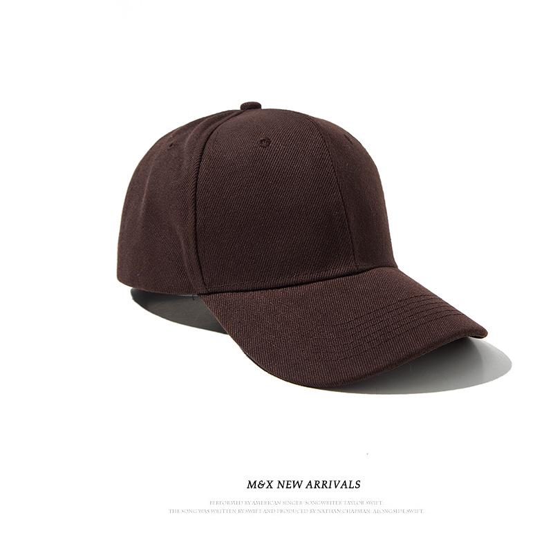 Peaked Cap Men's Big Head Circumference Solid Color Hat Women's Seasonal Versatile Light Board Wide Brim Deep Top Baseball Cap