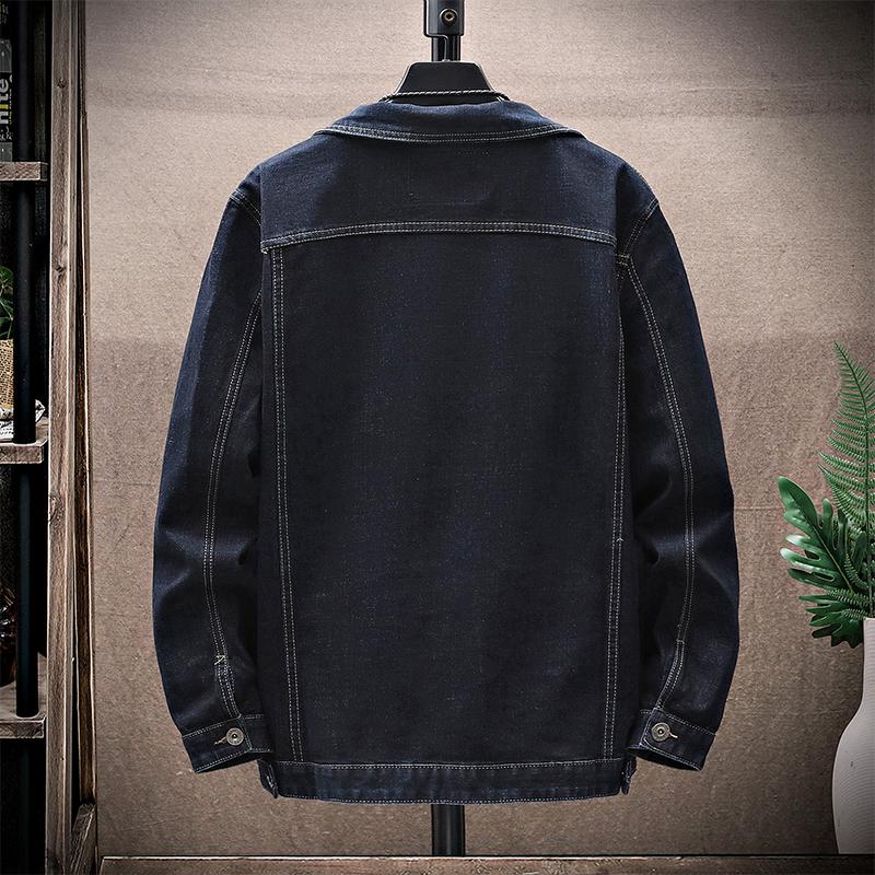 Herreklær Mote Herre dongerijakke Plus Size Høst Vår Yttertøy Uformell Man Jeans Jakker Overdimensjonert