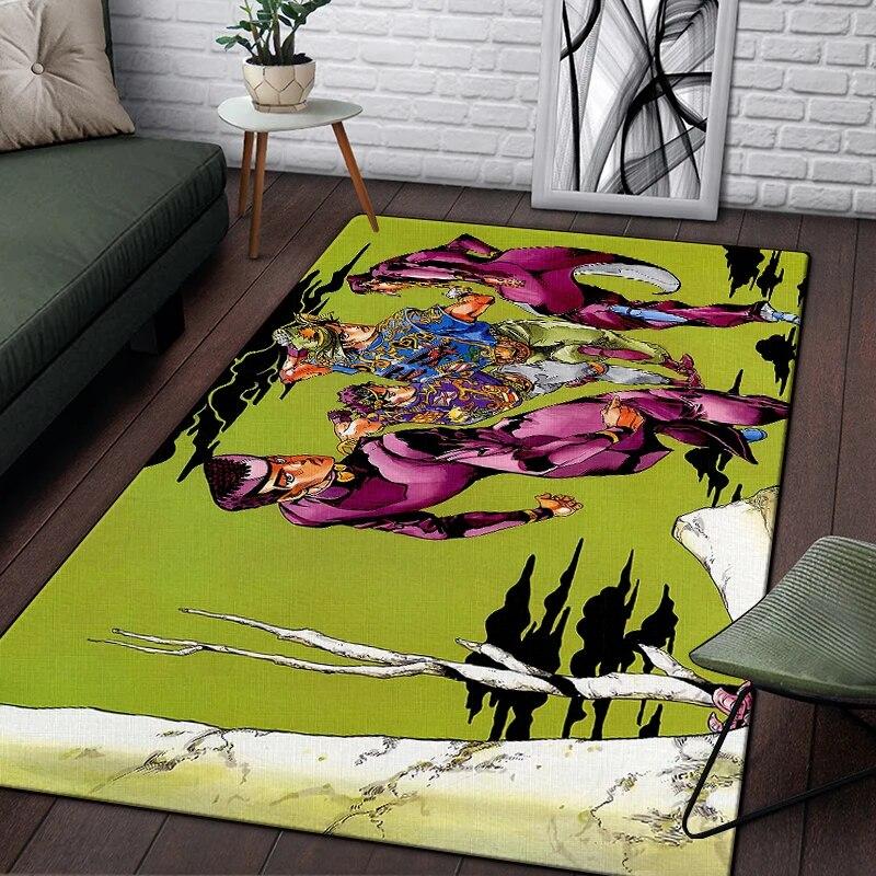 Jojo Anime belle peinture tapis pour salon grande surface tapis noir doux tapis décoration de la maison tapis Boho tapis pique-nique
