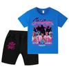 WA1229 Kinder Jungen Mädchen Kpop Rumi Zoey Mira Sajaboys Print Kurzarm T-Shirt Shorts Hosen Sets