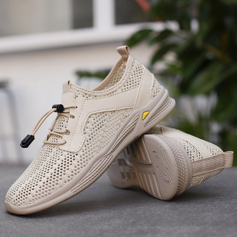 Fashion Summer New Men Casual Shoes Brand Mocassins Hollow Out Breathable Sneakers Plus Size 36-46 Mens Loafers Light Soft Driving Shoes