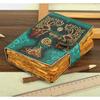 Blank Spell Book of Shadows Journal with Lock Clasp Antique Handmade Deckle Edge