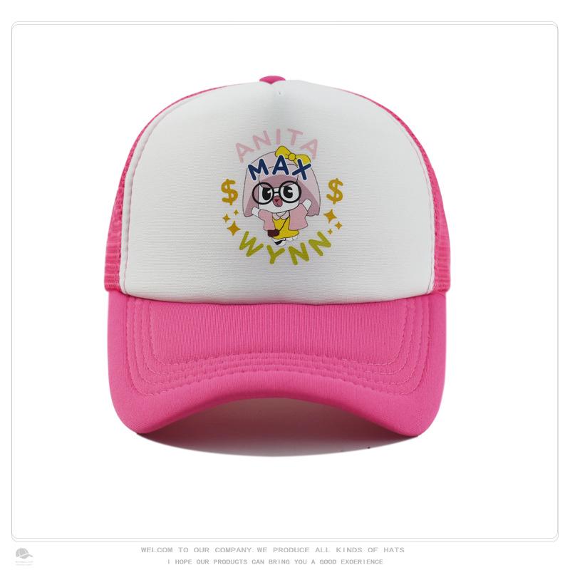 WYNN Casquette de camionneur imprimé dessin animé mignon - Casquette de baseball en éponge et filet