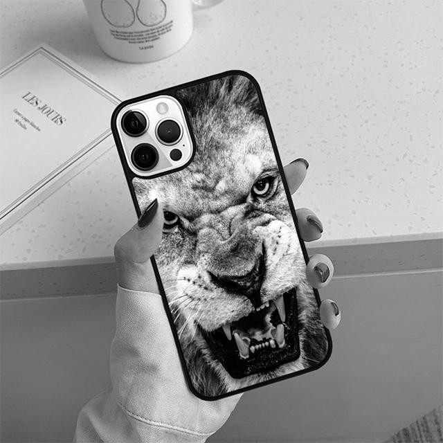 King Lion Roaring Phone Case For iPhone 17 Air 14 15 16 13 12 Cover For Apple 14 15 16 Pro Max Plus Coque