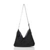 Cuco Neue Logo-Bänder x Knitter-Nylon Ein Schultertasche A4 Passt 2413111204 Schwarz (019)