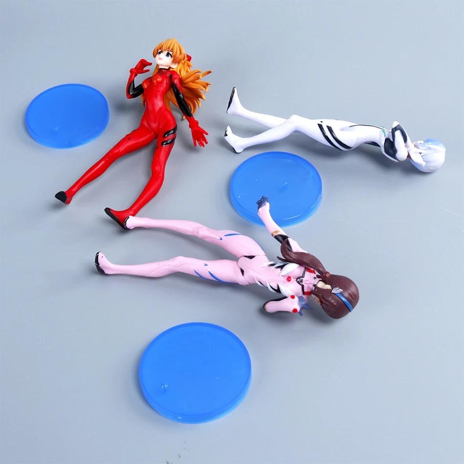 3 Bucăți/set  Figura Anime Neon Genesis EVANGELION Eva Ayanami Rei Asuka Langley Soryu Makinami PVC Figurină de Acțiune Jucării Model Collec