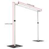 3x6m Double Layer Retractable Backdrop & Curtain Stand for Weddings – Aluminum Alloy Display Stand