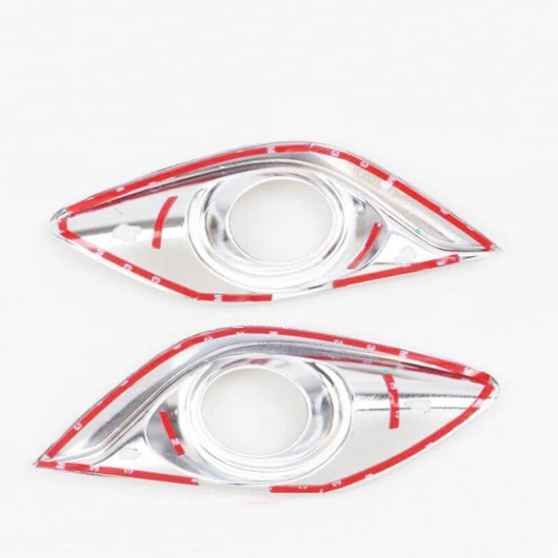 For Mazda 6 Atenza 2014 2015 2016 Chrome Car Front Fog Lights Lamp Cover Trim 2pcs Car Modeling Accessories