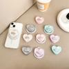 Colored Heart Phone Airbag Stand English Light Luxury Style Premium Magnetic Back Sticker Desktop Bracket For Watching Shows