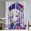 Curtains Child Room Genshin Impact Blackout Curtain for Room 2 Panel Partition Tulle for Bedroom Shades Home Interior Curtains