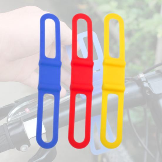 3Pcs Bicycle Light Rubber Band Fine Workmanship Flexibility Heavy-duty Multifunctional  Bicycle Silicone Band for Bike