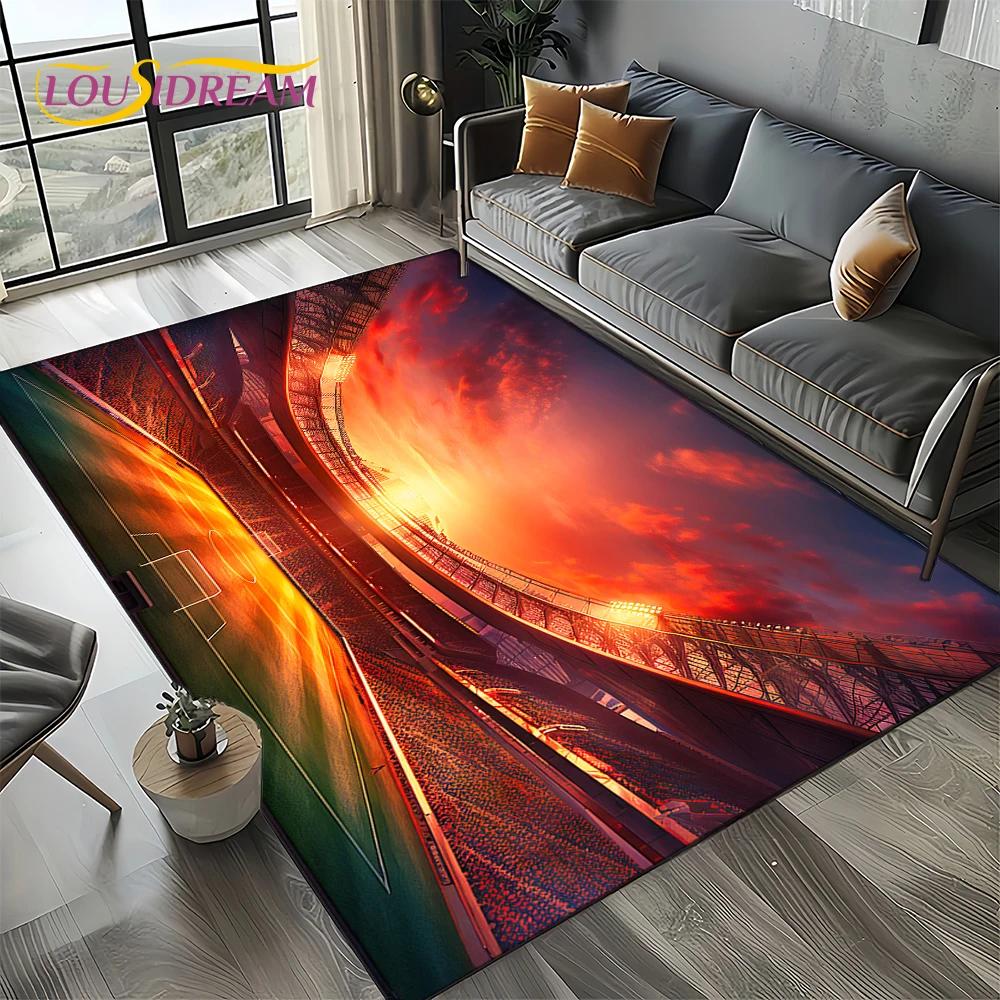 Football Field Soccer Sport 27 Style Carpet Rug for Living Room Bedroom Home Sofa Decoration,Kids Area Rug Non-slip Floor Mat