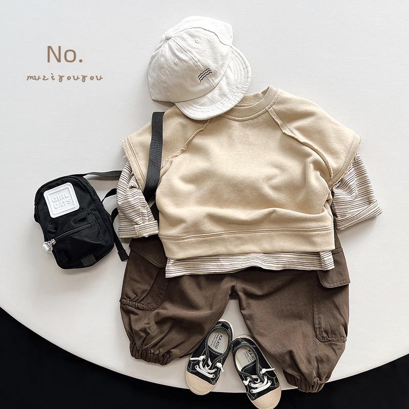 Koreaanse Stijl Lange Mouw T-shirts voor Jongens en Meisjes - Lente/Herfst Collectie 2025 voor Kleine en Middelgrote Kinderen met Geprinte Designs