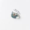 Creative Retro Exquisite Enamel Colorful Flower Opening Adjustable Ring Niche Ethnic Style Classical Gift