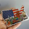 San Francisco Los Angeles Souvenir de Voyage Autocollant Frigo Europe Amérique Décoration Frigo Souvenir de Voyage dans le Monde Papier Alu Décoration Maison