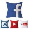Cotton Linen Pillow Case With Unique Youtube Play Movie Video Music Subscribe Design For Home And Office Decor